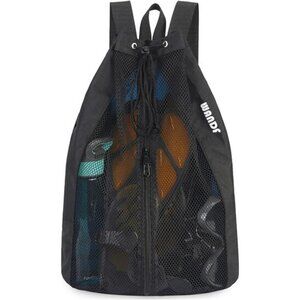 Swim Bag Mesh Drawstring Backpack Beach Backpack for Swimming, Gym, and Workout